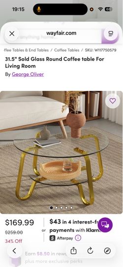 Glass Coffee Table for Sale – 90660