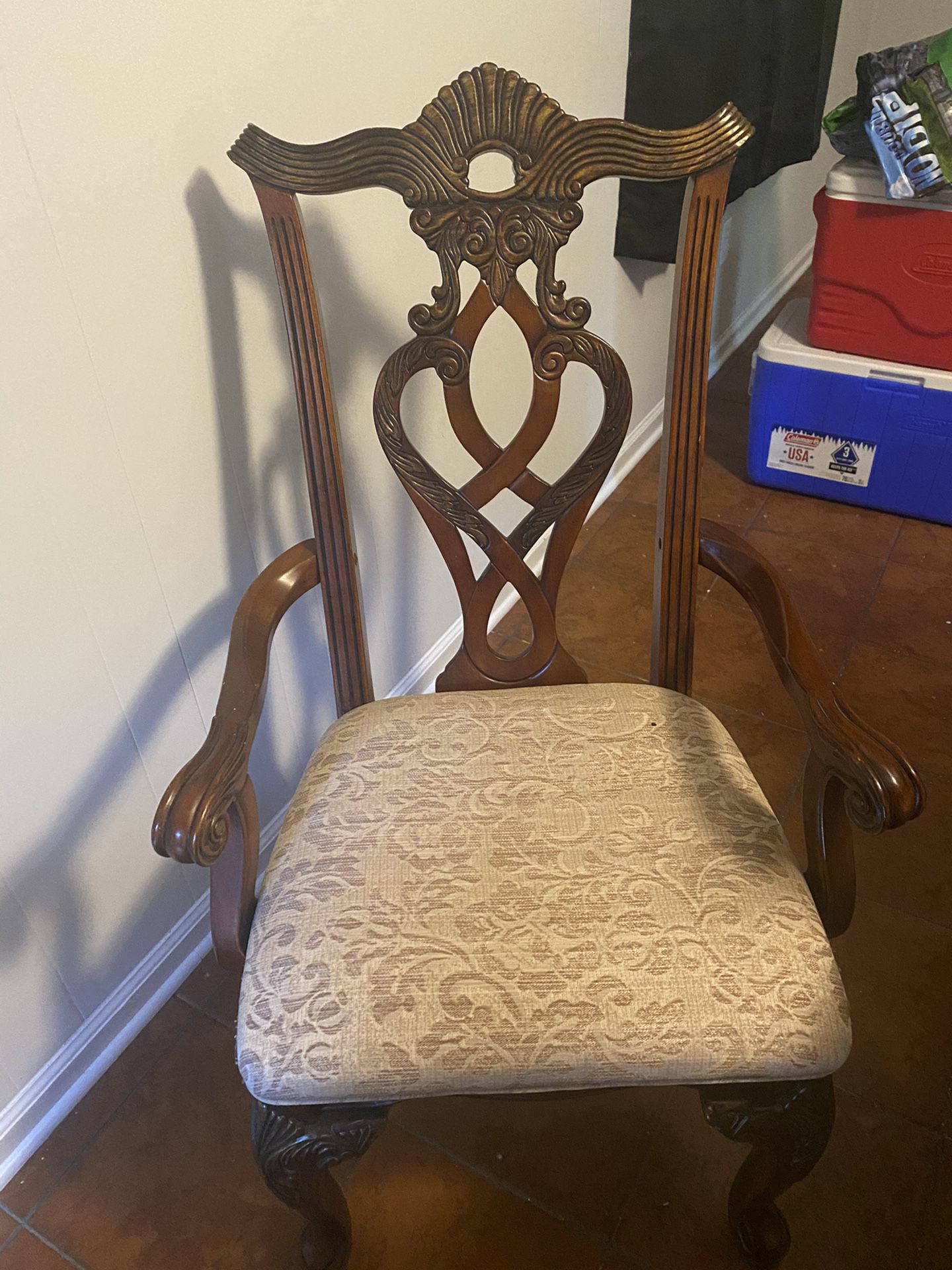 Antique Living Room Table & Chairs