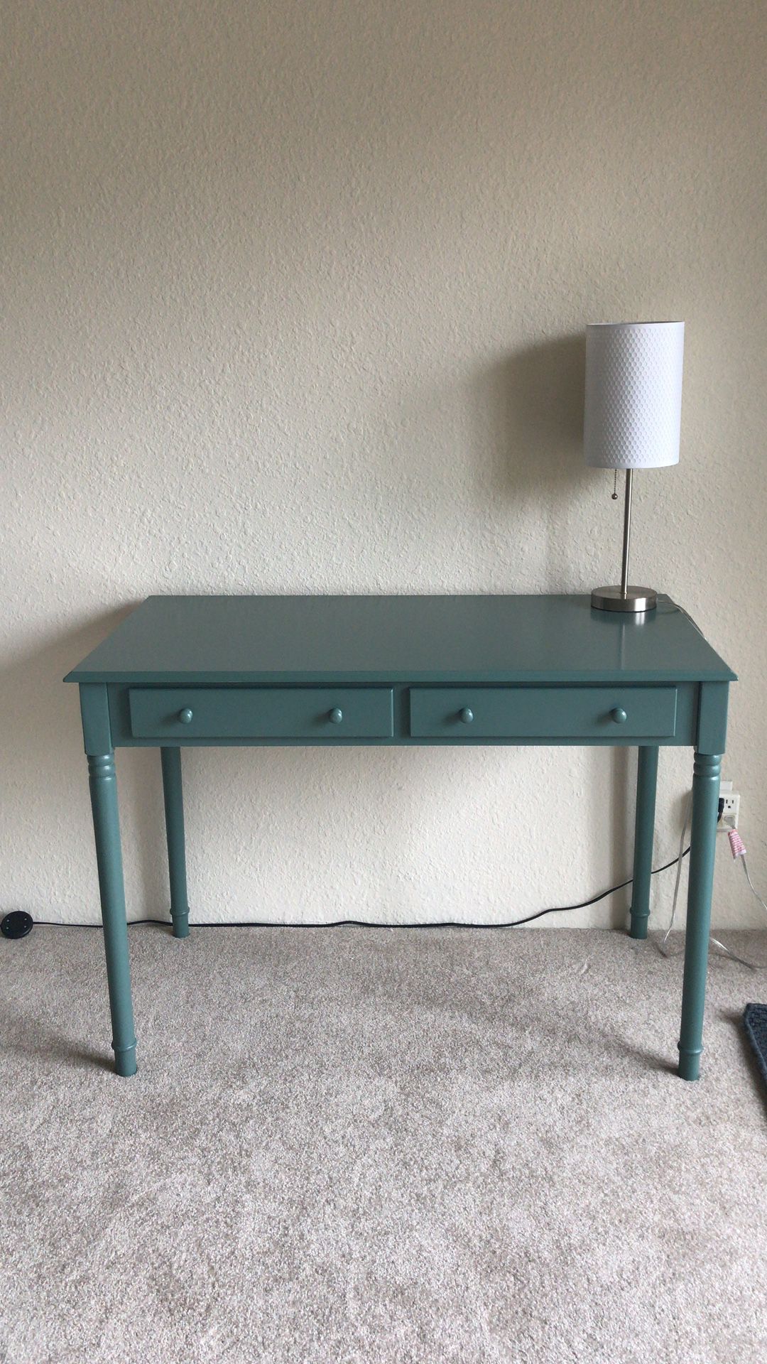 2 drawer writing desk - Agate green/teal