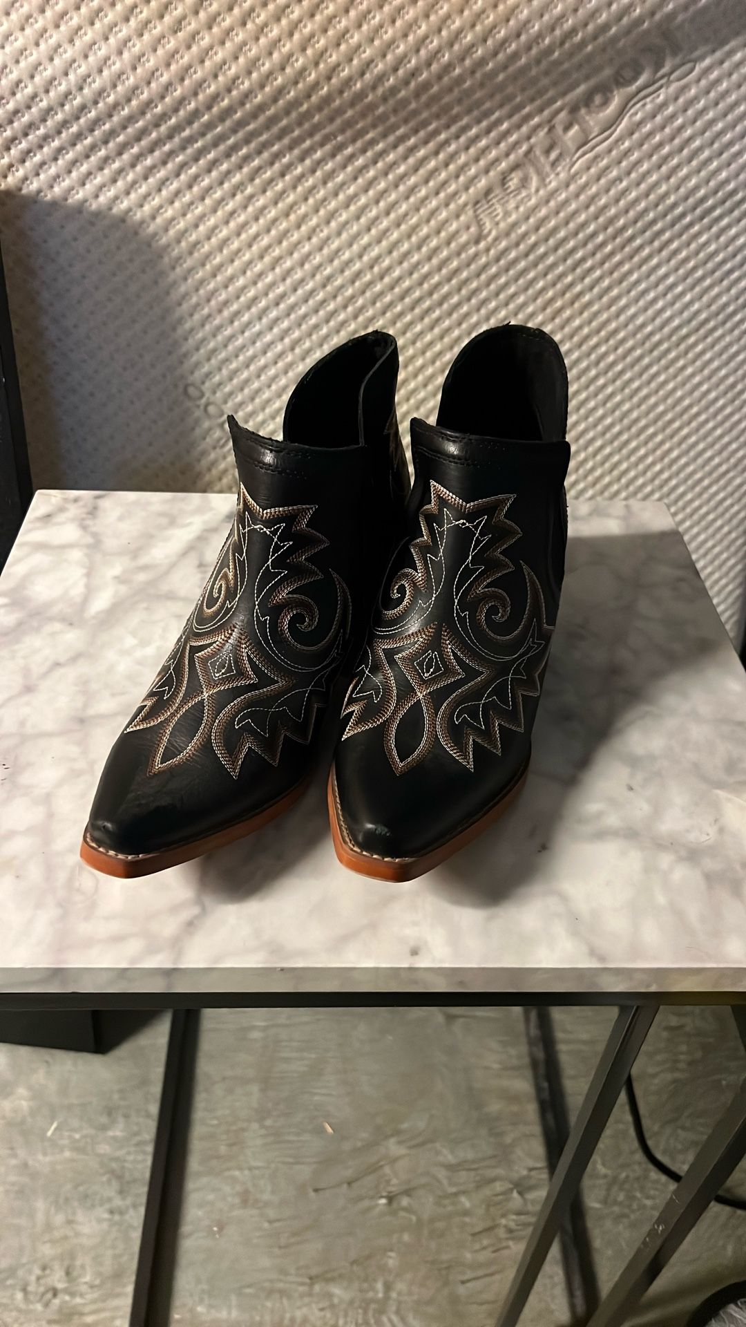 Ankle Cowboy Boots - Worn Once For One Hour - Size 10