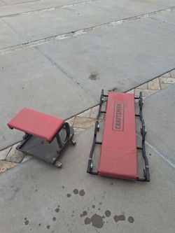 Car  creeper and  rolling seat.
