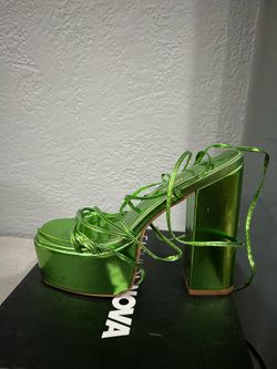 Fashion Nova In Your Fantasy Wrap Up Heels - Green