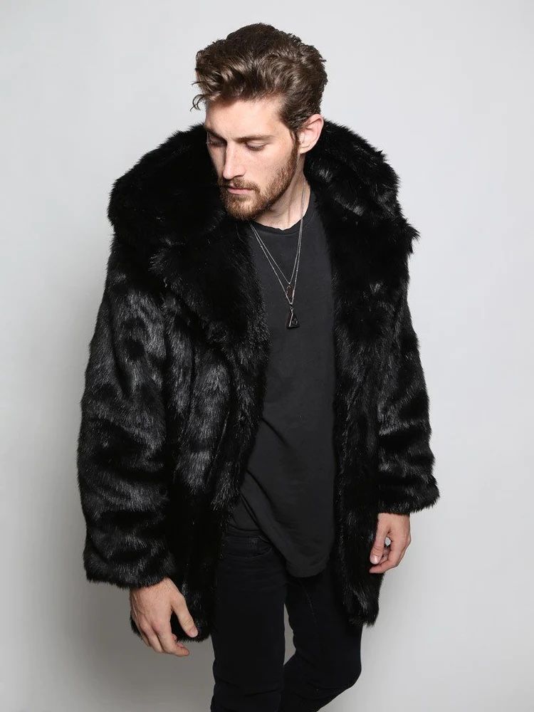 BLACK PANTHER CLASSIC FAUX FUR COAT | MEN'S