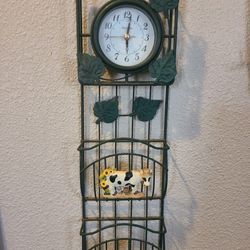 Cow Mail Holder. Clock Does Not Work