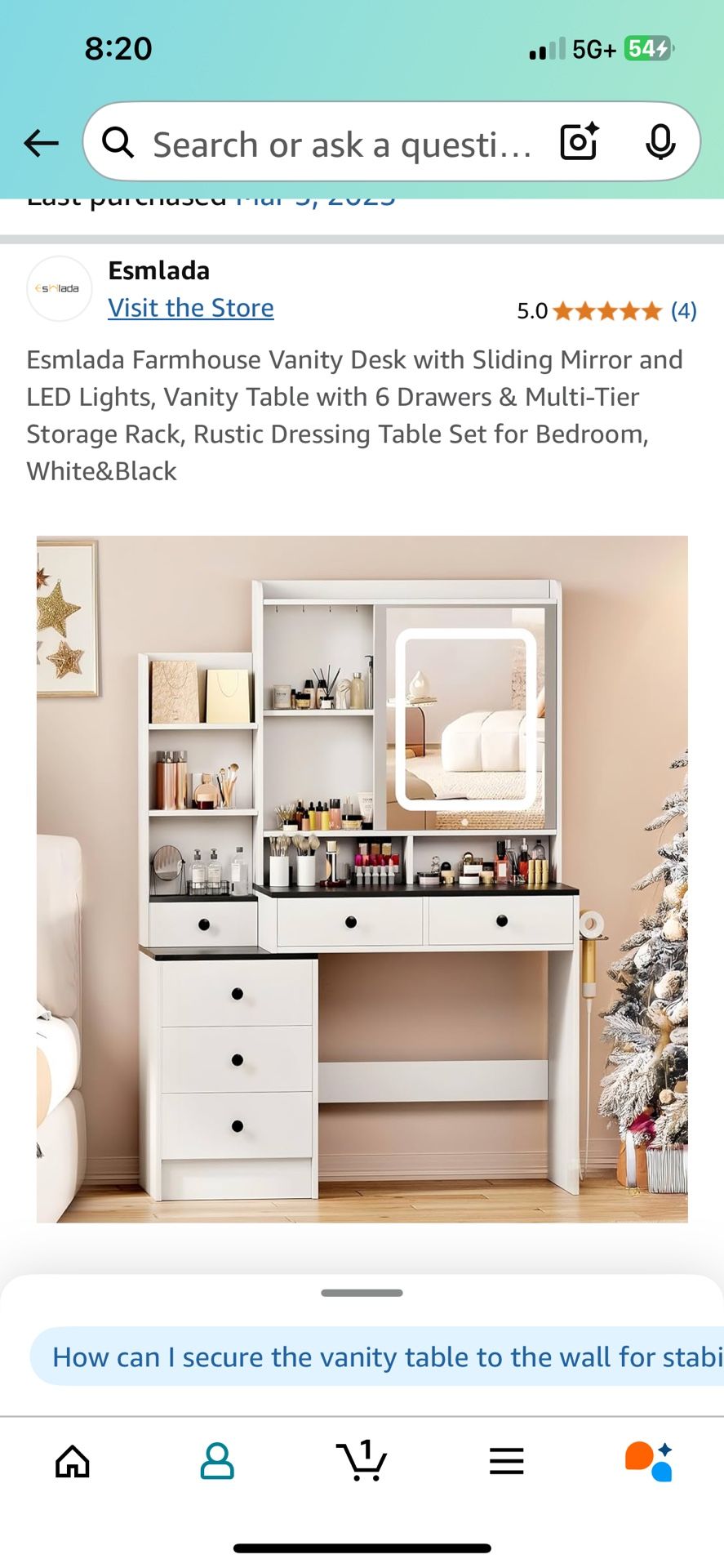 Brand new make up vanity