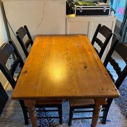Table And Wood Set