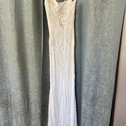 Scoop Neck, Open Back Beaded Bridal Gown