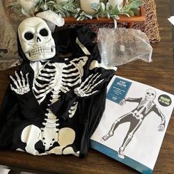 Boys' Glow in The Dark X-Ray Skeleton Halloween Costume 