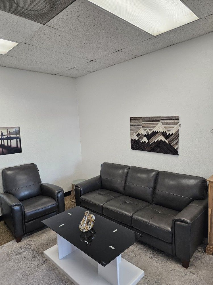 100% Real Leather Comfortable Sofa-Brayna