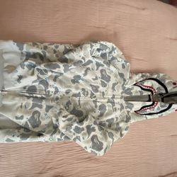 BAPE Space Camo Shark Full Zip Double Hoodie