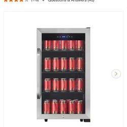 Magic Chet Commercial 3.1 cu ft Countertop 8 3 can Beverage Cooler in Stainless Steel