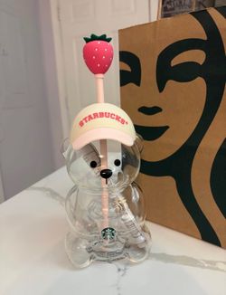 NEW Starbucks Pink Bearista Glass Cold Cup - 2026 Summer Launch