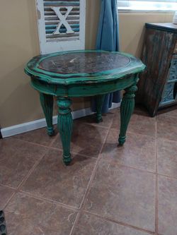 Side Table With Marble Top
