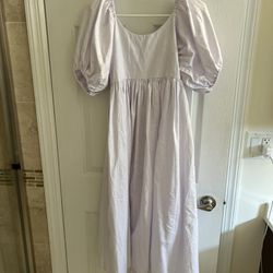 White Puff Sleeve Babydoll Dress 