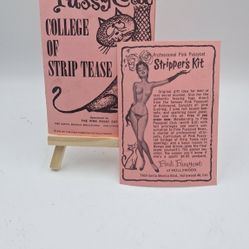 Vintage PINK PUSSYCAT * College of Strip Tease * Booklet/Catalog