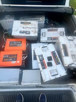Electronic vehicle lithium ion batteries, 48 V lots of weight