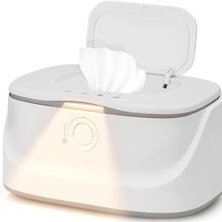 NEW IN BOX Baby Wipe Warmer with Night Light and 3 Heat Modes, Baby Shower Gifts for Mom, Wipe Warmer and Baby Wet Wipes Dispenser for Large Wipes, Wi