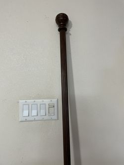 Solid Wood 6’7 ft Curtain Rod