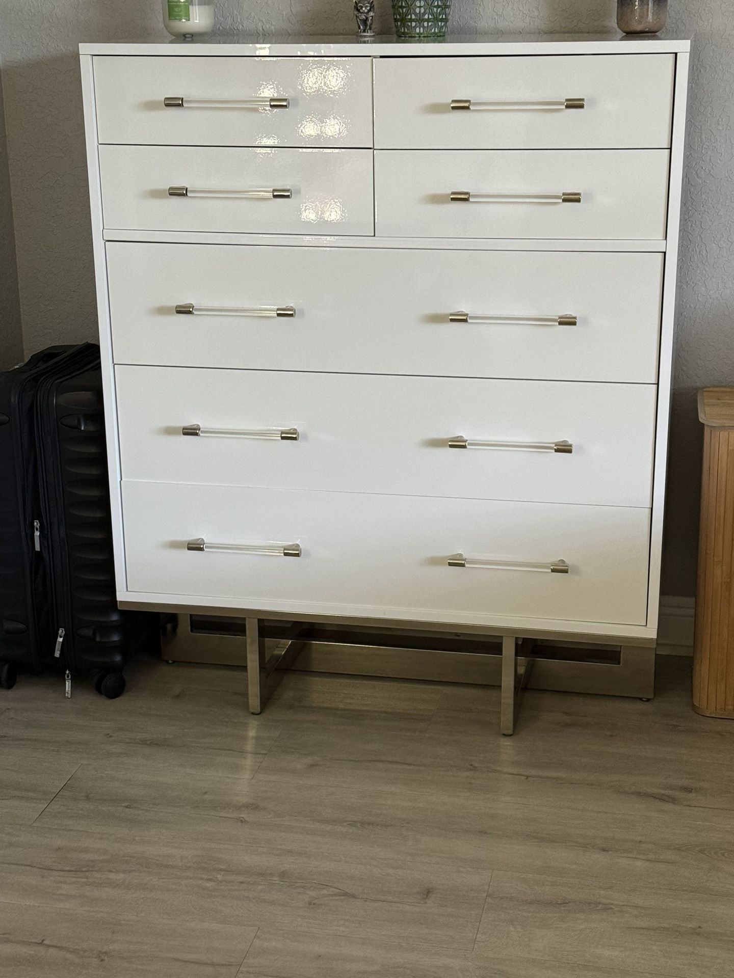 White Tall Dresser