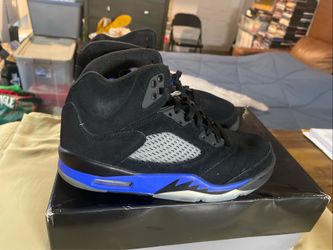 Retro air Jordan 5 size 10 racer blue and black