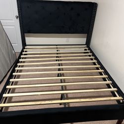 Black queen Bed frame 