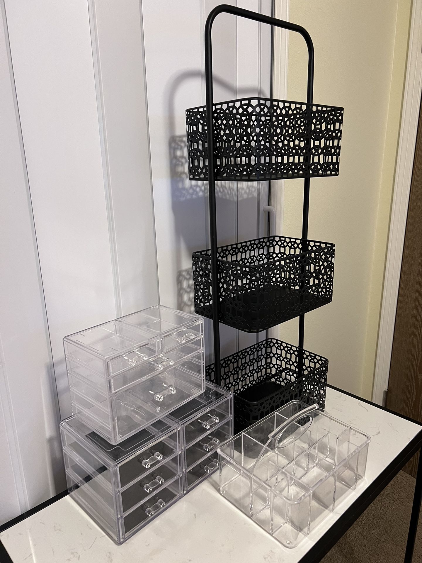 Three tier storage and Makeup storage containers