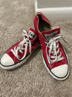 Converse Original low Tops red size 8 pre owned