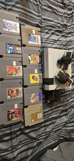 NES-001 System With Games. No Video Cable