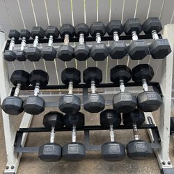 Dumbbell Set 5 To 50 With Rack 