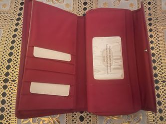 Red Genuine Leather Continental Wallet