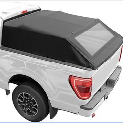 JOYTUTUS Foldable Truck Bed Soft Topper Compatible with F150 2015-2026 with 5.5ft Bed, Camper Shell Truck Top