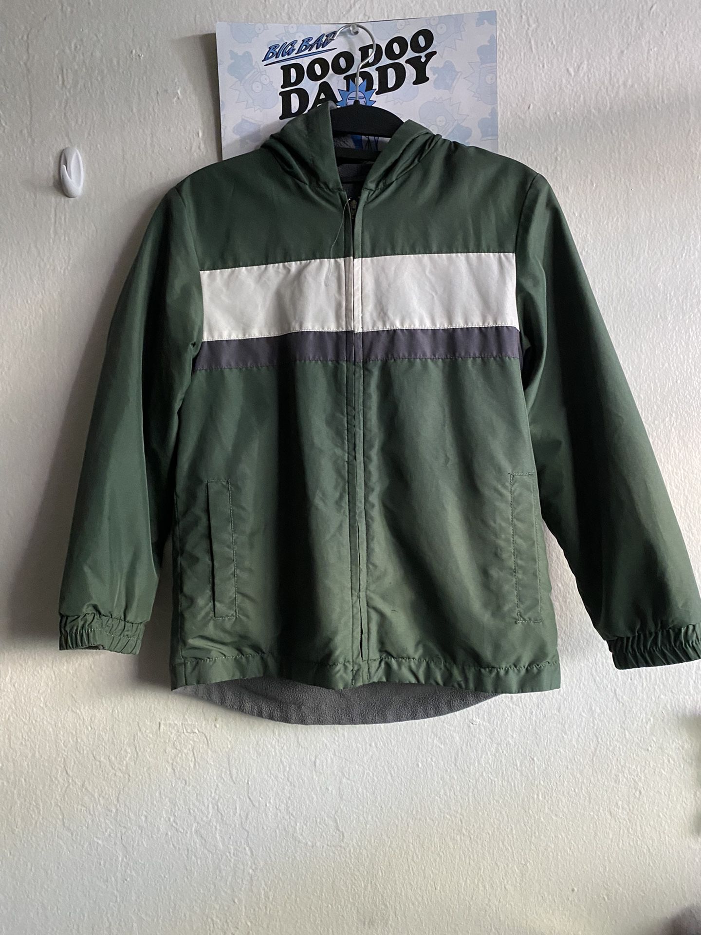 green boys weather jacket
