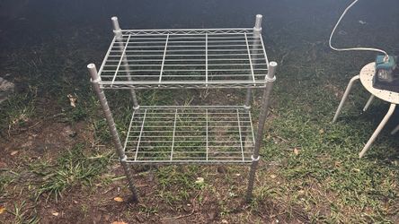 Two tier steel metal rack