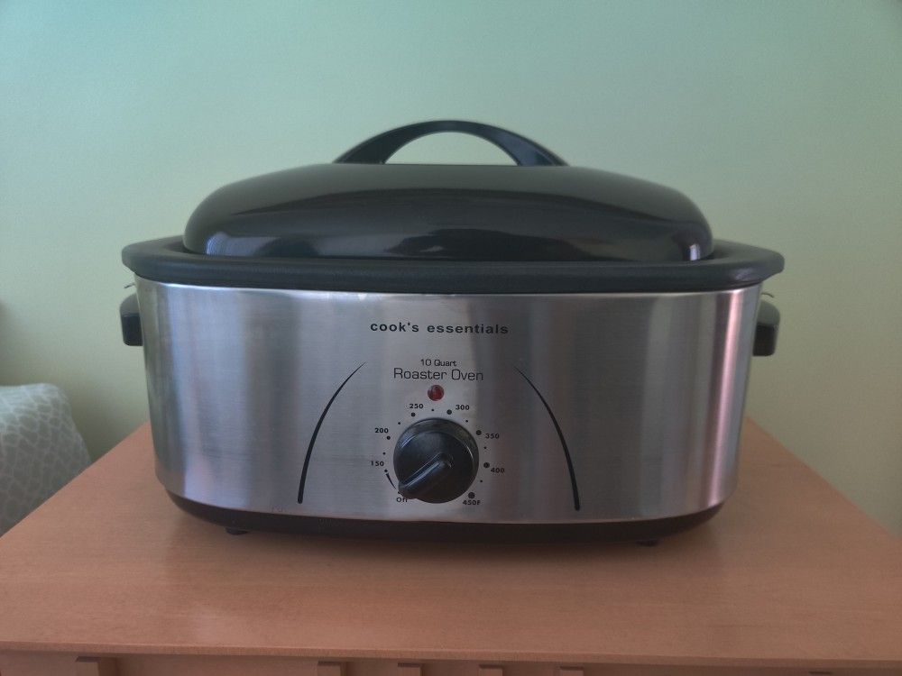 Cooksessentials 10qt. Non-Stick Stainless Steel Roaster Oven