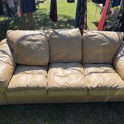 Real Leather Couch  SO COMFY!!