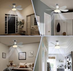 Light Bulb Fan with Remote Dimmable, Screw in Fan and Light Combo!