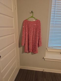 Pink Sequin Dress XXL 