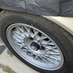 15" BBS Style 5 RZ Euro basketweave 15x7 4x100 ET24 with Advan Flevas