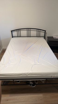 Full size memory foam bed with frame