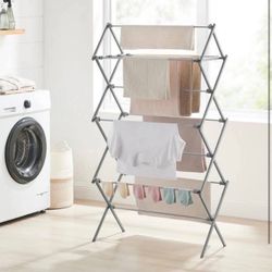 Foldable Clothes Drying Rack Steel Frame