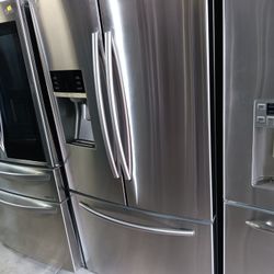 Samsung Counter Depth Refrigerator French Door Stainless Steel Everything Works Good 💯