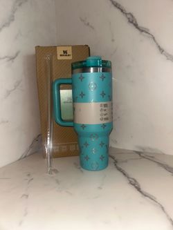 Blue LV custom Stanley cup 40 oz