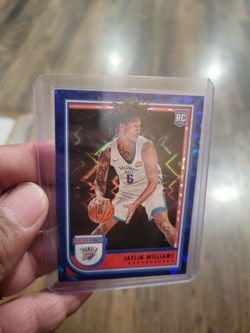 Jaylin williams panini hoops Teal Explosion rookie number 04/59 basketball card