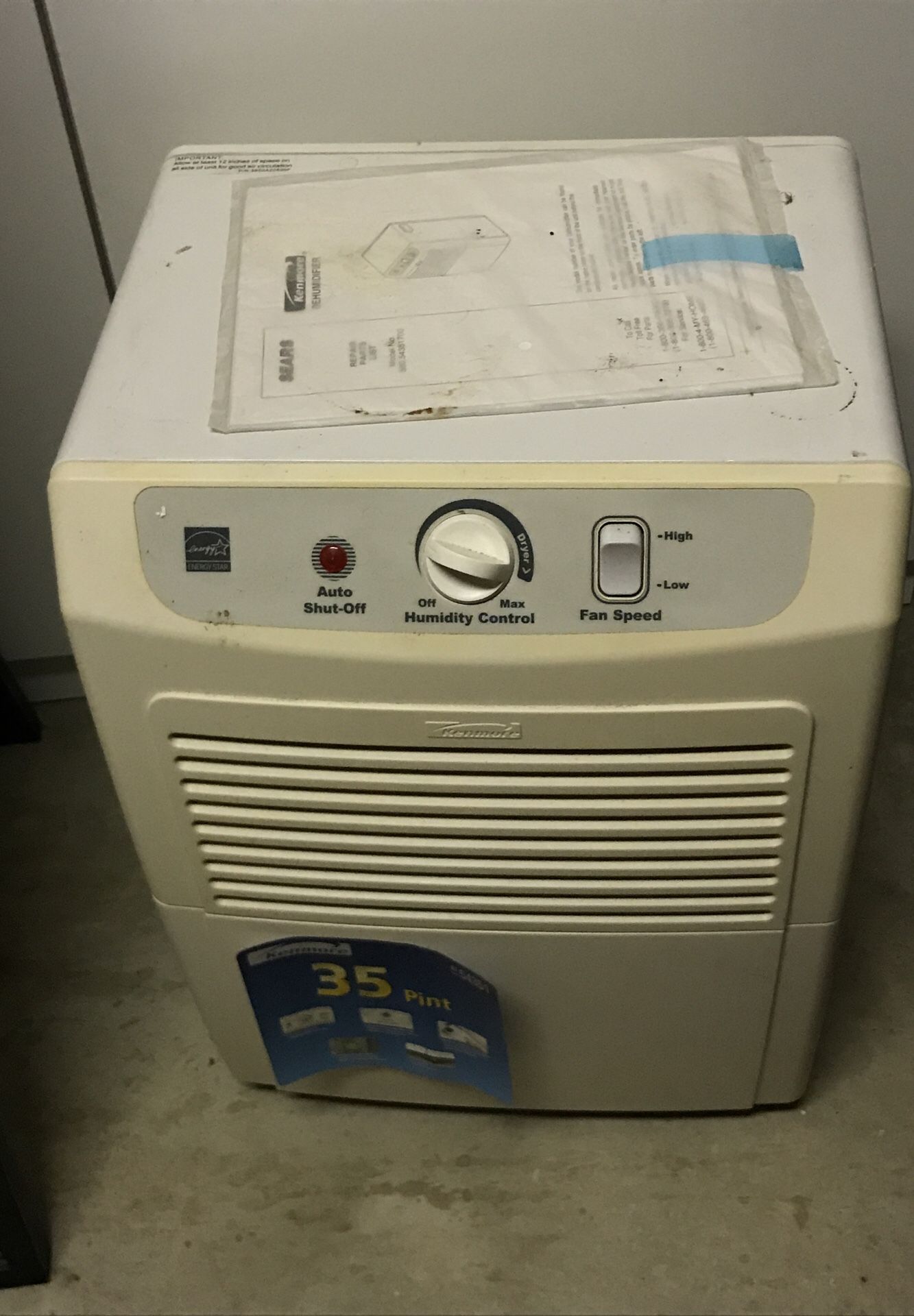 35 pint Kenmore dehumidifier for Sale in San Diego, CA OfferUp