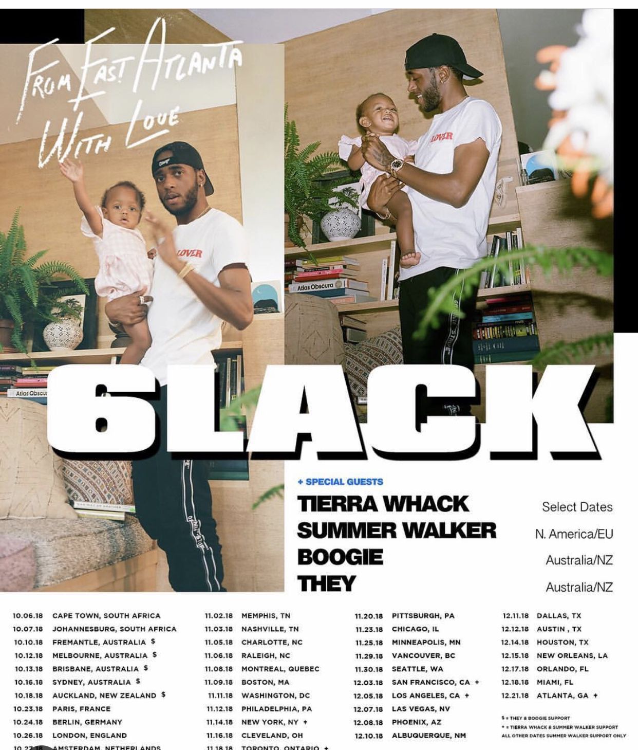 6lack November 11th @ The anthem in DC (2 tickets 30 each)