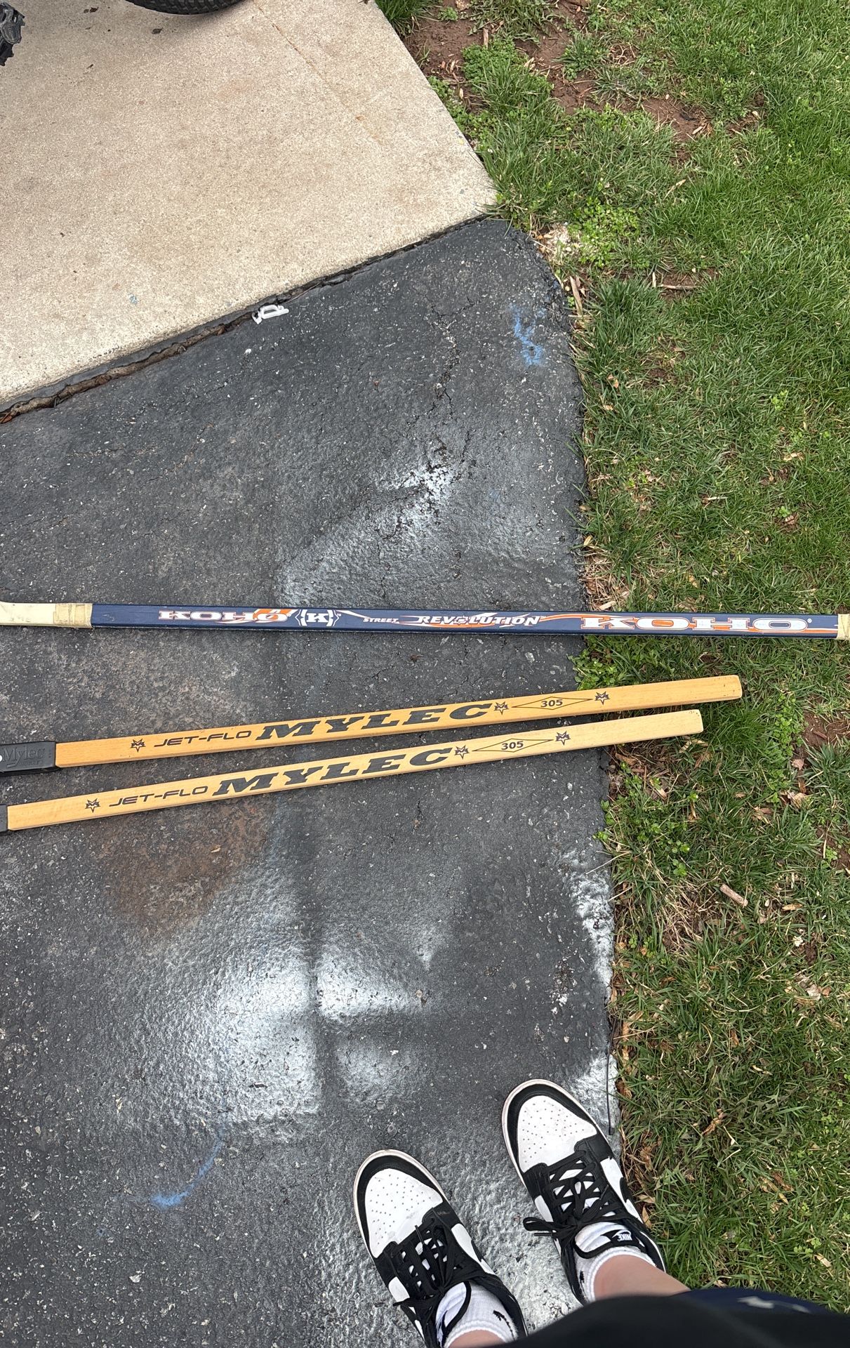 hockey sticks