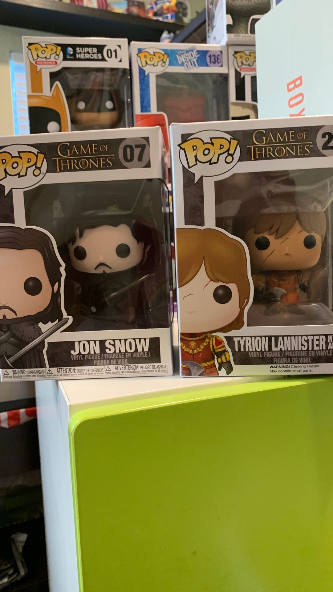 Game Of Thrones Funko Pop (Jon Snow and Tyrion Lannister)