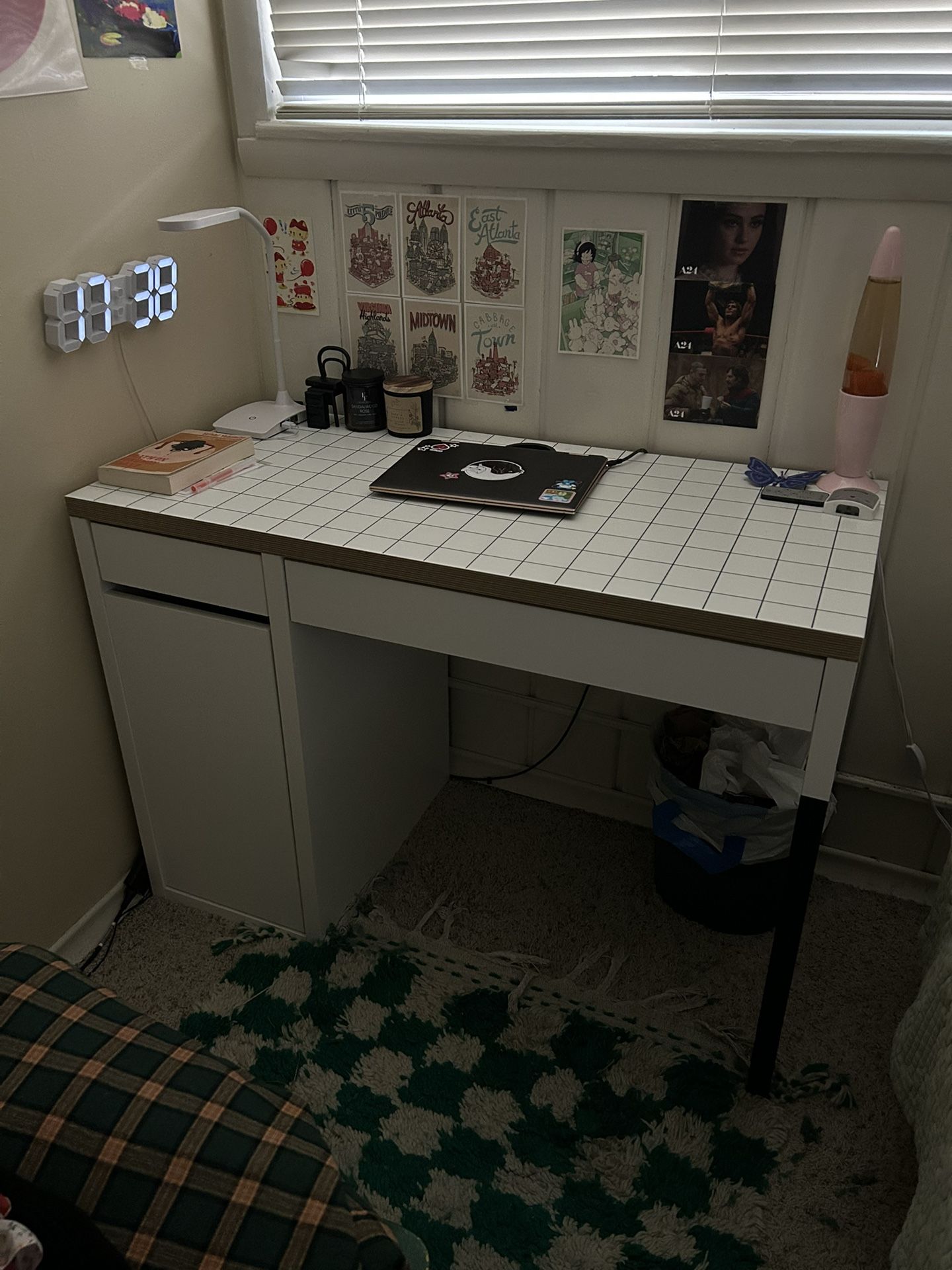 IKEA Grid-Patterned Desk