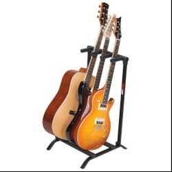Proline PLMS3 3-Guitar Folding Stand Black