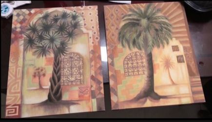 2 New Palm Tree Portraits $30 each